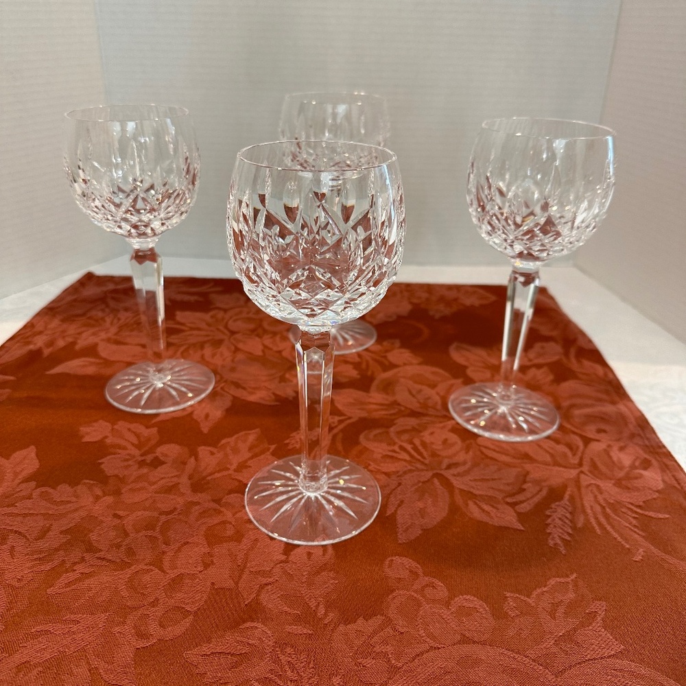 Set of 4 Waterford Lismore 6 oz Balloon Wine Hock